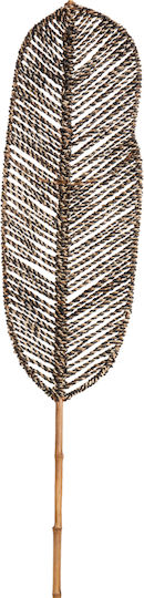 HomeMarkt Wall Decor Black Made of Wicker Material 78x30cm