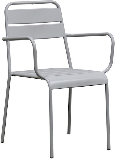 Метално Градинско Кресло Brio Cool Сиво 4C 57x58x84см