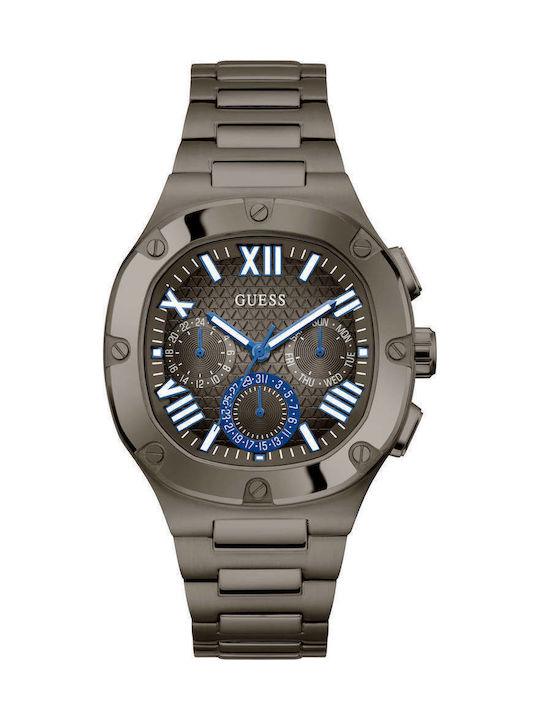Guess Headline Men's Watch 42mm Battery with Gray Metal Bracelet