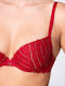 Luna Push Up Bra Red