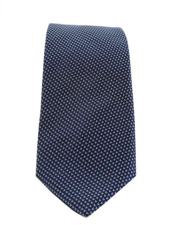 Hugo Boss Ανδρική Γραβάτα με Σχέδια σε Μπλε Χρώμα