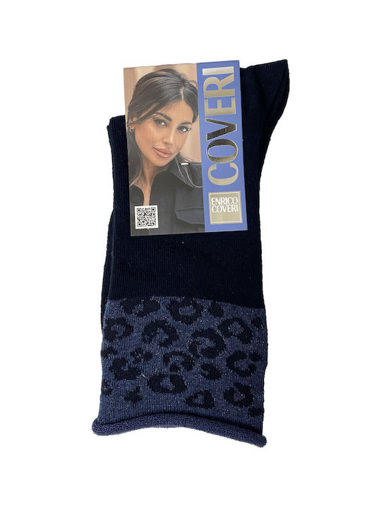 Enrico Coveri Damen Socken Blau 1Pack