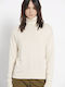 Funky Buddha Women's Long Sleeve Pullover Cotton Turtleneck Sugar