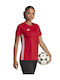 Adidas Women's Athletic Blouse Short Sleeve Red