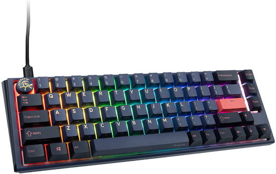 Ducky Wired One 3 Cosmic Sf Gaming Μηχανικό Πληκτρολόγιο 65% με Cherry MX Speed Silver διακόπτες και RGB φωτισμό (Αγγλικό US)