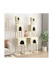 vidaXL Kratzbaum Katzenbäume Beige 136x47.5x199cm