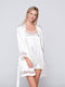 Luna Winter Women's Satin Robe White