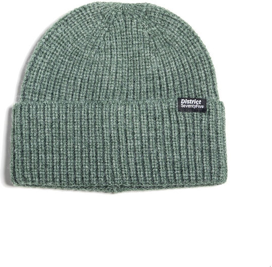 Ribbed Beanie Cap Green