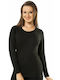 Kota Damen Thermo Langarmshirt Schwarz