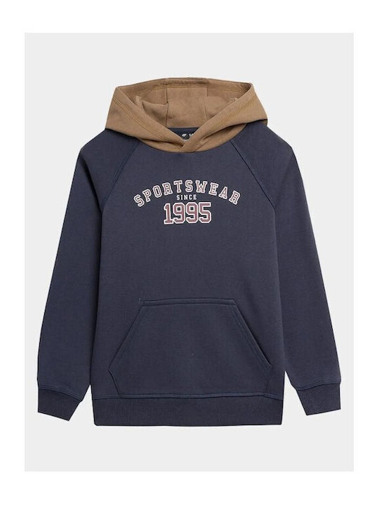 4F Kids Sweatshirt with Hood Navy Blue