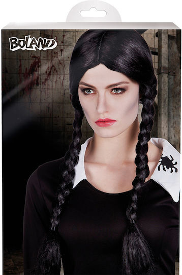 Secrete Carnival Wig with Braids Brunette for Halloween