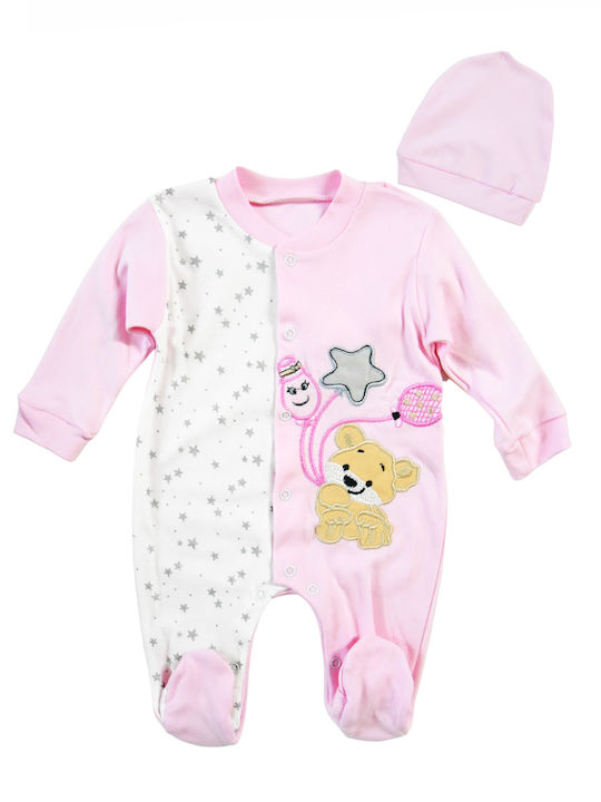 Poulain Set Baby Strampler Langärmliges Rosa