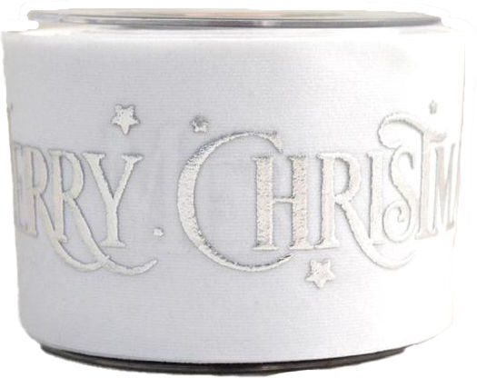 Kappa Decor Merry Christmas Christmas Ribbon Silver 900x6cm 1pc