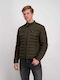 Cars Jeans Men's Winter Puffer Jacket Waterproof Khaki