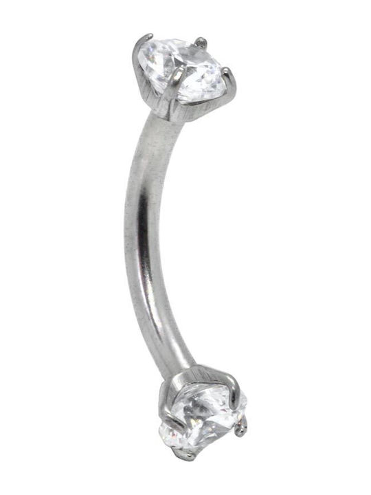 Piercing.gr Titanium Bar Earring 1.2mm Silver