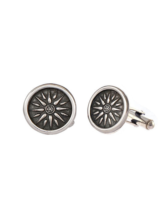 Antwnakakis Cufflinks of Silver White