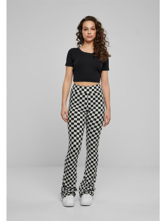 Damen Stoff Hose Geprüft Schwarz