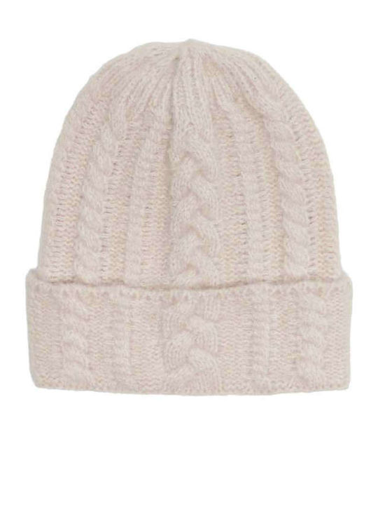 Knitted Beanie Cap Beige