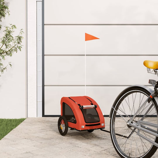 vidaXL Cosul pentru transport câine până la 30kg Portocaliu M124xL53xA53cm.