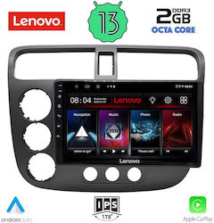 Lenovo Sistem Audio Auto pentru Honda Civic 2001-2006 (Bluetooth/USB/WiFi/GPS) cu Ecran Tactil 9"