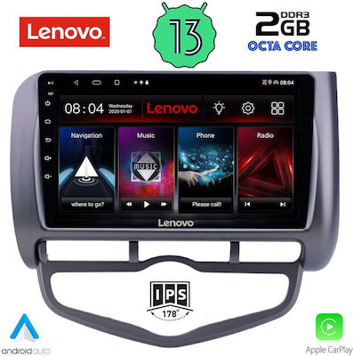 Lenovo Ηχοσύστημα Αυτοκινήτου για Honda Jazz 2002-2008 με Clima (Bluetooth/USB/WiFi/GPS) με Οθόνη Αφής 9"