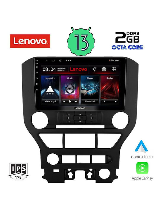 Lenovo Sistem Audio Auto pentru Ford Mustang 2015-2020 (Bluetooth/USB/WiFi/GPS) cu Ecran Tactil 9"