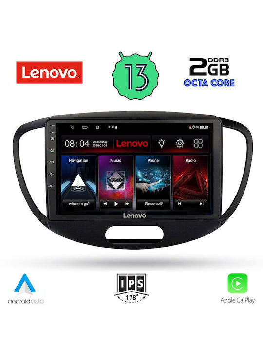 Lenovo Ηχοσύστημα Αυτοκινήτου για Hyundai i10 2008-2013 (Bluetooth/USB/WiFi/GPS) με Οθόνη Αφής 9"