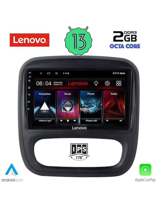 Lenovo Ηχοσύστημα Αυτοκινήτου για Opel Vivaro Renault Trafic (Bluetooth/USB/WiFi/GPS) με Οθόνη Αφής 9"