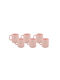 Ceramic Cup Pink 6pcs