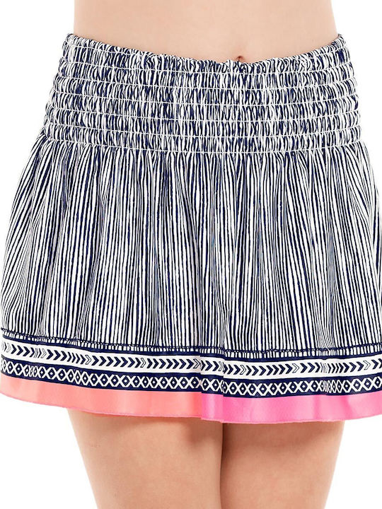 Lucky In Love Mini Skirt in Navy Blue color