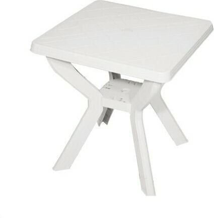 Tisch für kleine Außenbereiche Stabil 9010 White 70x70x70cm