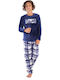 Vienetta Secret Kids' Pajamas Winter Navy Blue