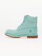Lace Up Waterproof Women's Ankle Boots with Medium Heel Green