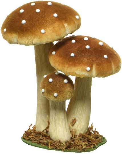 Kaemingk Decorative Mushroom made of Fabric 12x12x17cm 1pcs