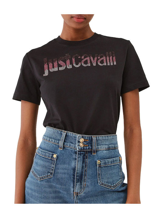 Just Cavalli Γυναικείο T-shirt Μαύρο