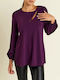 Forel Women's Blouse Long Sleeve Purple