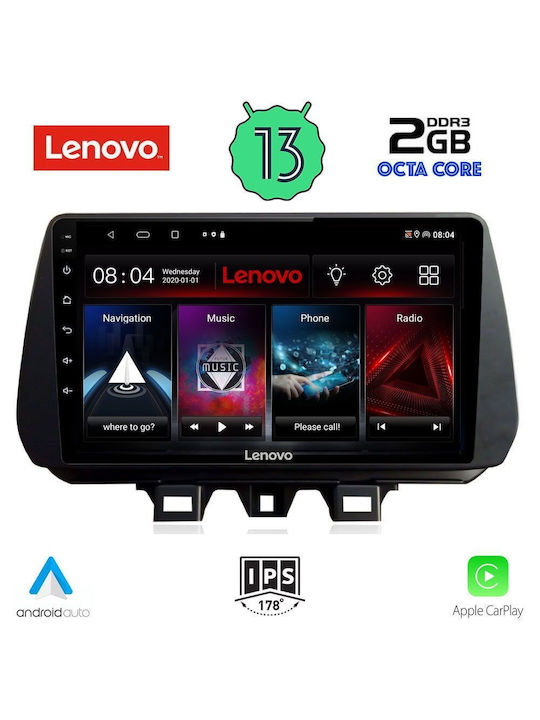 Lenovo Sistem Audio Auto pentru Hyundai Tucson 2019> (Bluetooth/USB/WiFi/GPS/Apple-Carplay/Android-Auto) cu Ecran Tactil 9"