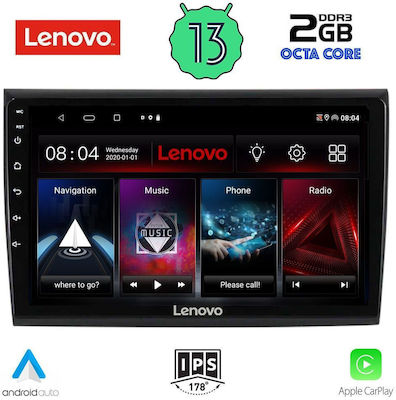 Lenovo Sistem Audio Auto pentru Fiat Felicitări 2007> (Bluetooth/USB/WiFi/GPS/Apple-Carplay/Android-Auto) cu Ecran Tactil 9"