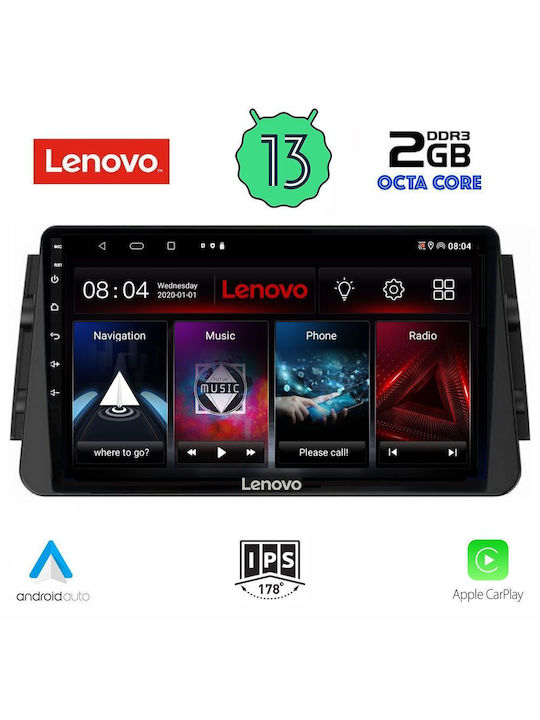 Lenovo Sistem Audio Auto pentru Nissan Micra 2017> (Bluetooth/USB/WiFi/GPS/Apple-Carplay/Android-Auto) cu Ecran Tactil 9"