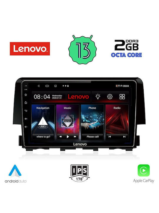 Lenovo Car-Audiosystem für Honda Bürgerlich 2016> (Bluetooth/USB/WiFi/GPS/Apple-Carplay/Android-Auto) mit Touchscreen 9"