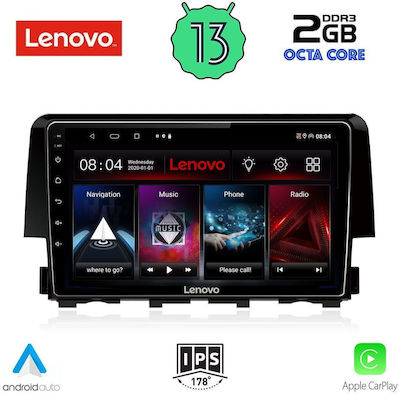 Lenovo Ηχοσύστημα Αυτοκινήτου για Honda Civic 2016> (Bluetooth/USB/WiFi/GPS/Apple-Carplay/Android-Auto) με Οθόνη Αφής 9"