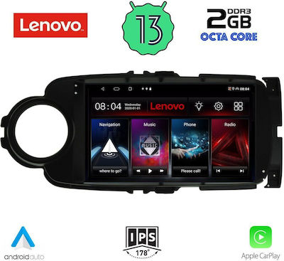 Lenovo Ηχοσύστημα Αυτοκινήτου για Toyota Yaris 2011-2020 (Bluetooth/USB/WiFi/GPS/Apple-Carplay/Android-Auto) με Οθόνη Αφής 9"