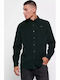 Long-sleeved Corduroy Shirt Pesto Green