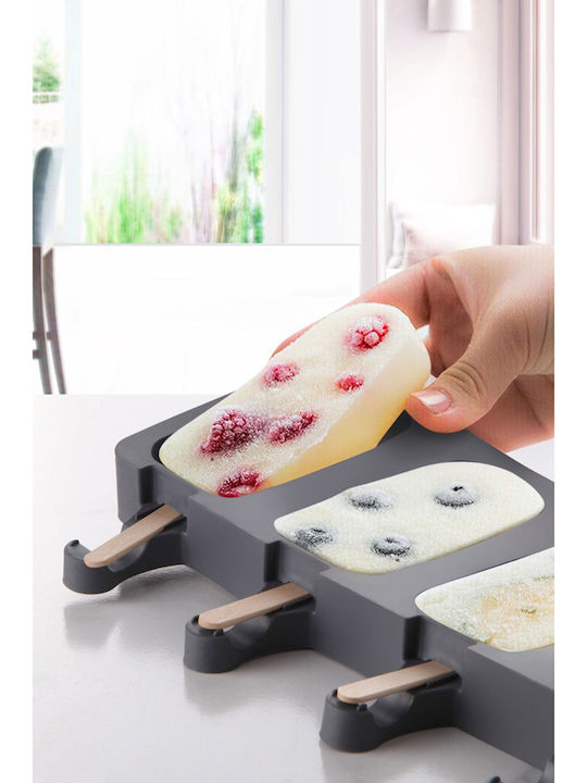 Silicone Ice Cream & Ice Lolly Baking Pan 9x5x12cm