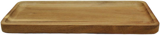 Ankor Holz Rechteckig Serviertablett mit Griffen in Braun Farbe 46x15x2cm 826391 1Stück