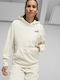 Puma Ess Elevated Women's Hooded Velvet Sweatshirt Beige