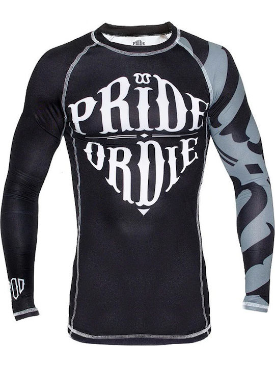 PrideOrDie Long Sleeve Shirt POD193 for Jiu-Jitsu Black
