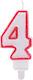 Tpster Birthday Candle Number "4" Multicolored 22631