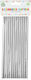 Tpster Straws Paper Silver 25pcs