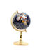 Erde Globus mit Durchmesser 11cm. Gold